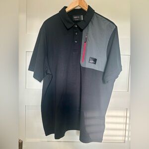 Porche Black Polo with Gray and Red Details